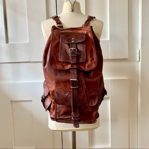 Vintage Leather Brown backpack